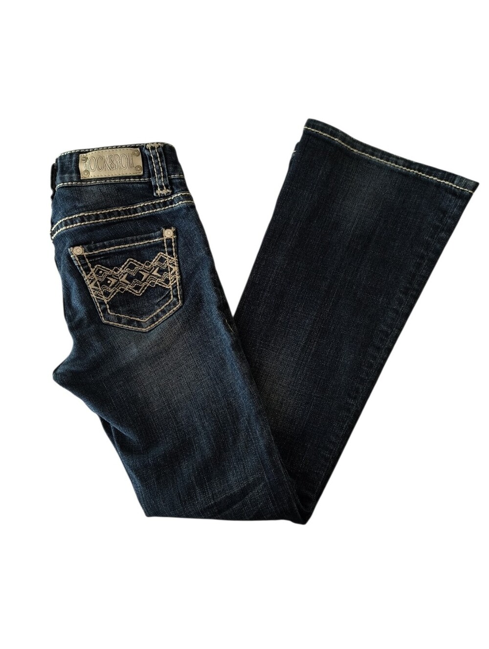 Girls Rock&Roll Cowgirl Boot Cut Jeans Size 8